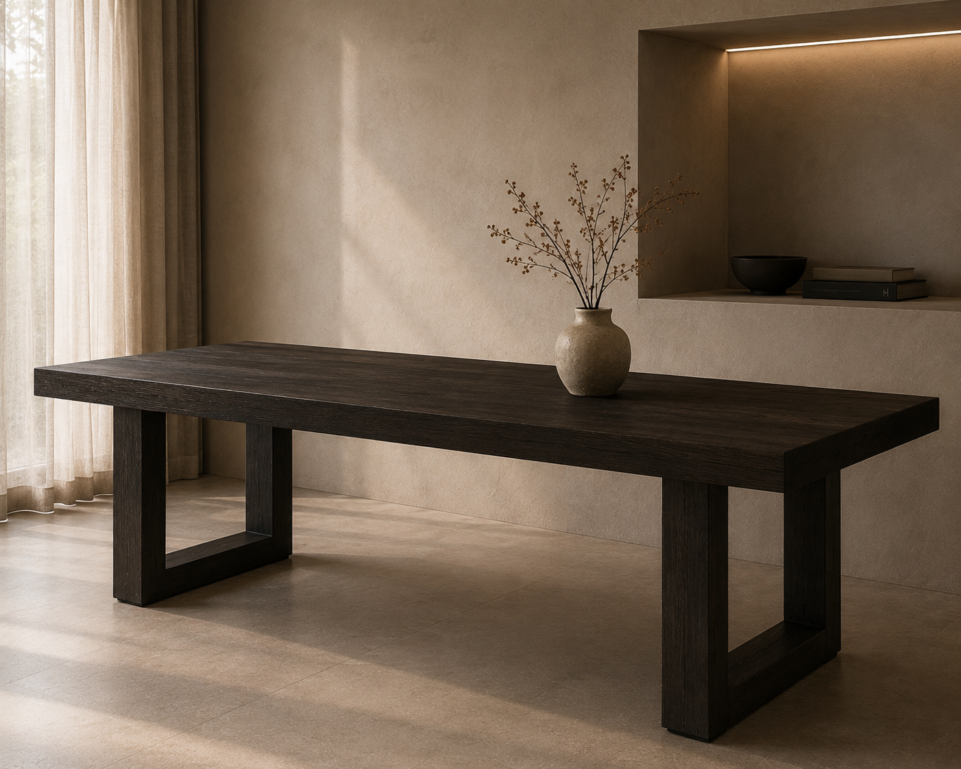 Mesa de comedor en roble negro — Studio Brumm