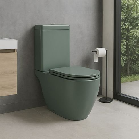 Inodoro Ferrum Fontana verde oliva