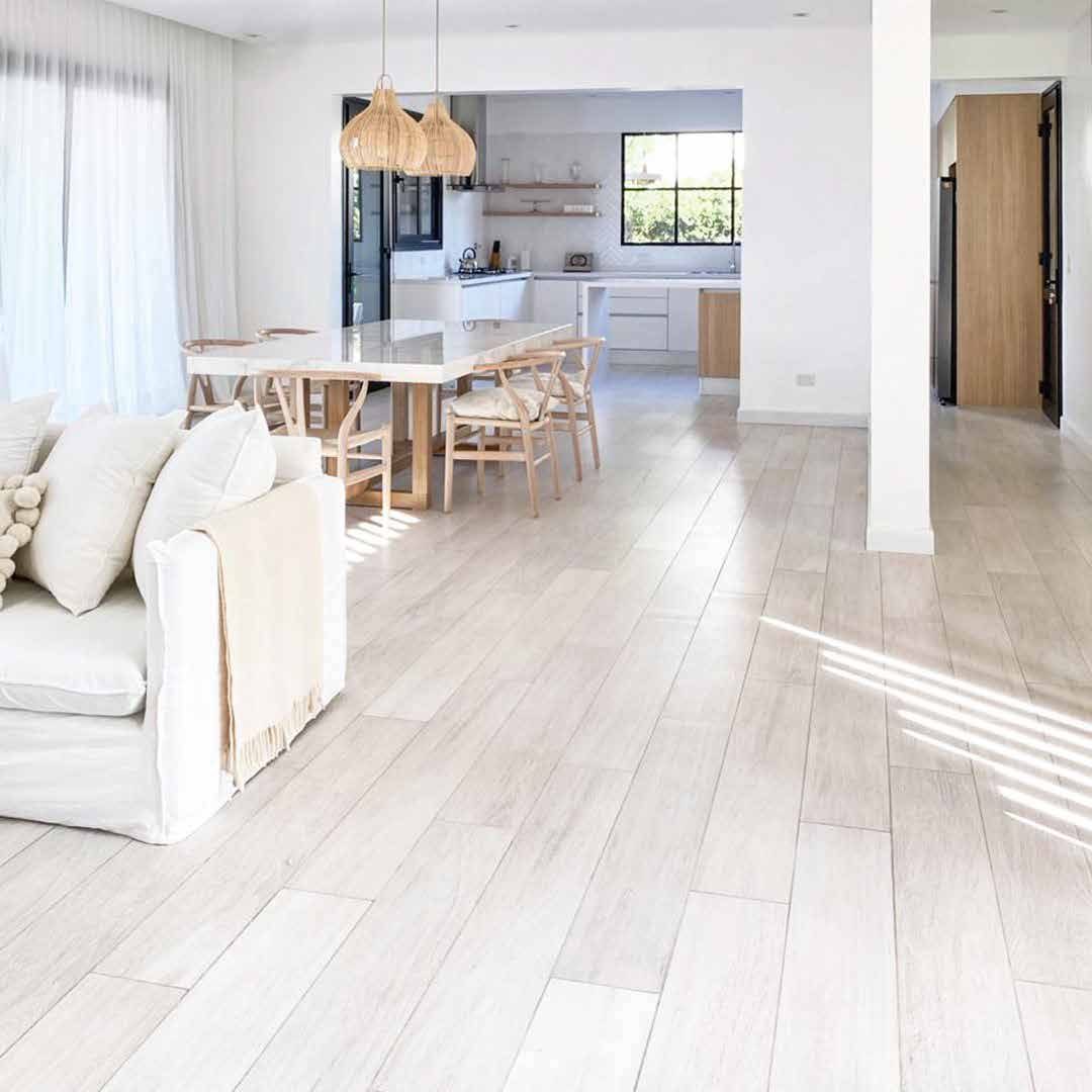 Living con piso Ilva Tribeca Wood claro