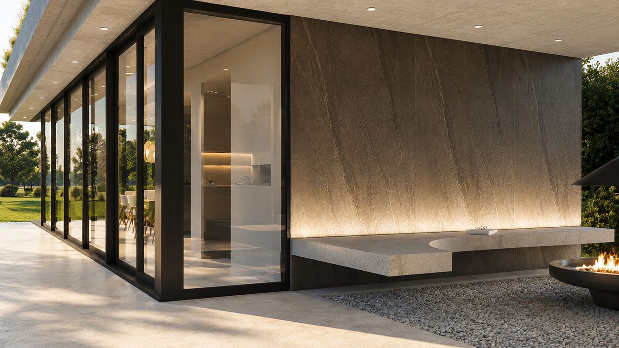 Exterior revestido en lámina SPL Tempest Black